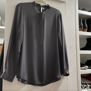 Bellatrix Nordstrom Zippered Top Blouse Grey Sz L